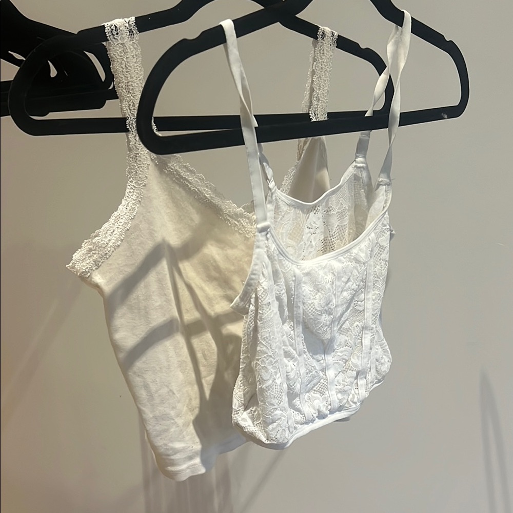 two lacy tank top bundle
